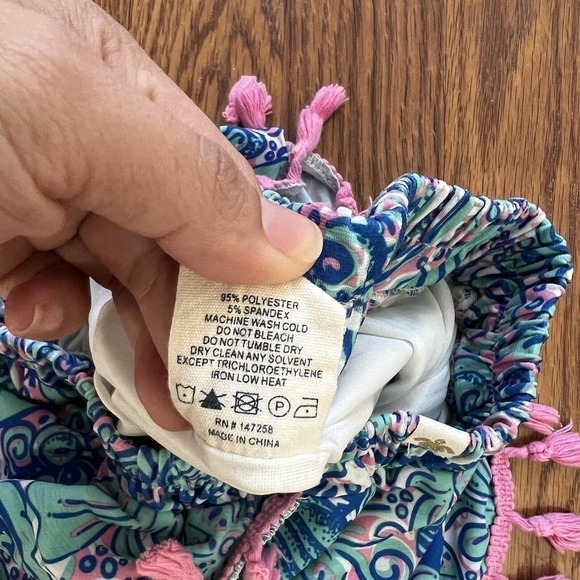 Simply Southern Shorts Womens S/M Seashell Print Tasseled Trim Brief Liner Beach - Picture 8 of 9